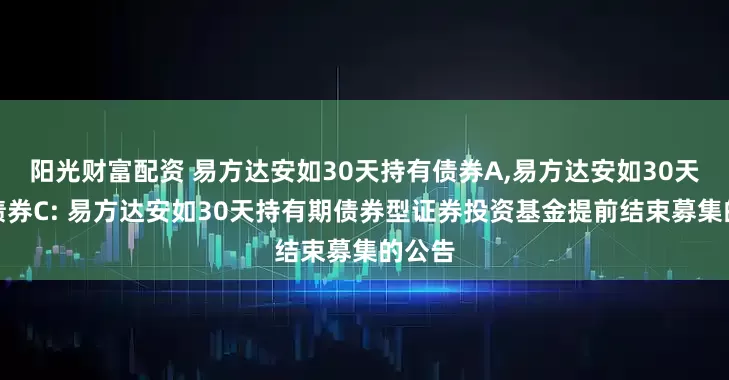 阳光财富配资 易方达安如30天持有债券A,易方达安如30天持有债券C: 易方达安如30天持有期债券型证券投资基金提前结束募集的公告