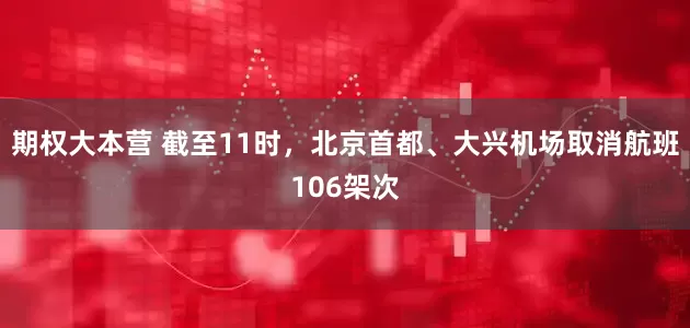 期权大本营 截至11时，北京首都、大兴机场取消航班106架次